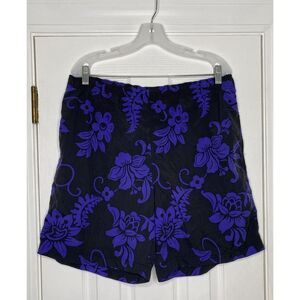 Polo Sport Ralph Lauren Mens Bathing Suit‎ Bottoms Lined Black Purple Floral L